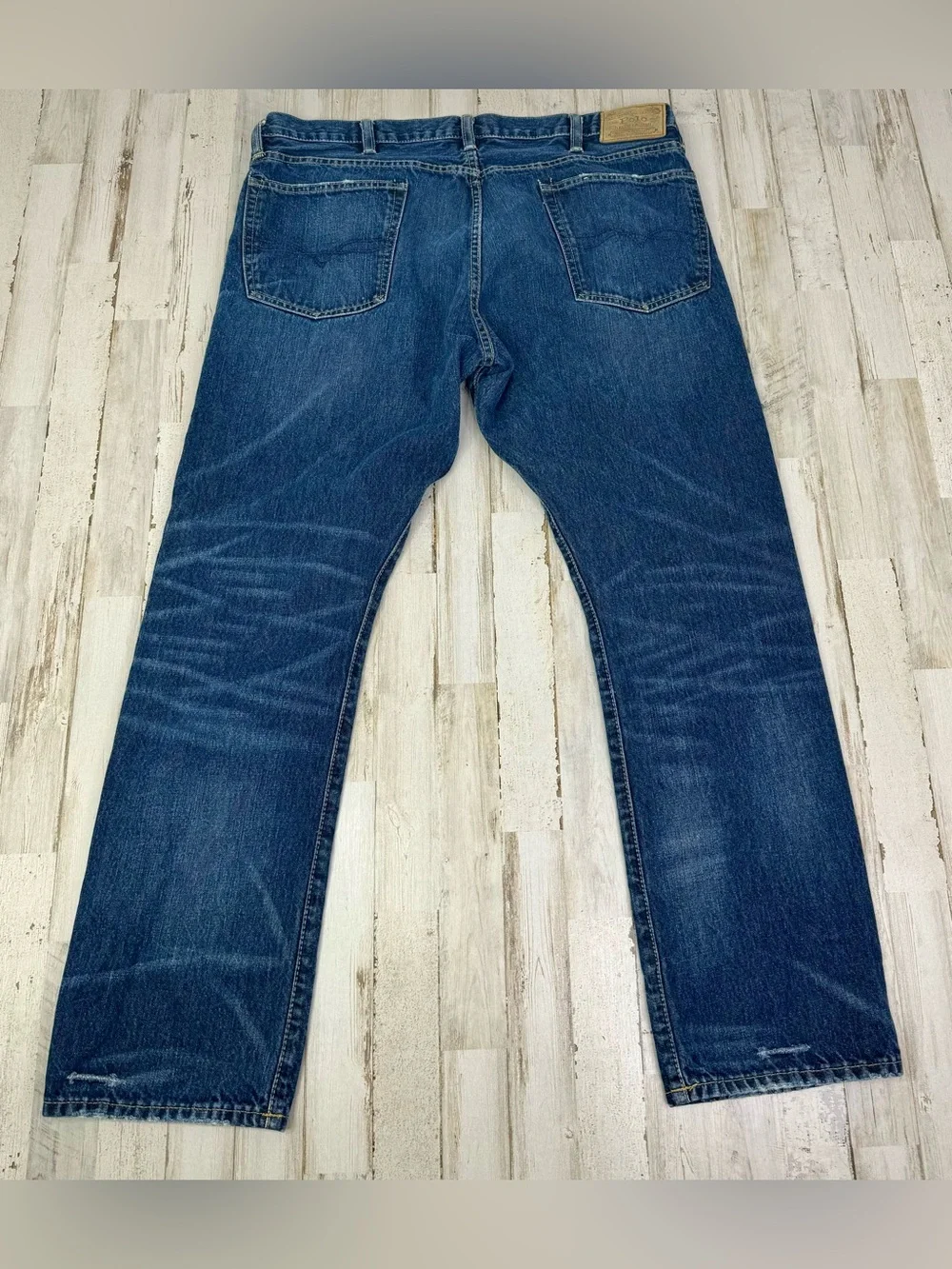 Polo Ralph Lauren Varick Slim Straight Jeans Mens Size 38x31 Medium Wash Denim